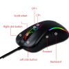 Custom 7D 7200DPI black optical ergonomic gaming mouse with LED backlights