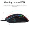 Custom 7D 7200DPI black optical ergonomic gaming mouse with LED backlights