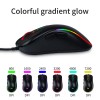 Custom 7D 7200DPI black optical ergonomic gaming mouse with LED backlights