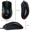Custom 7D 7200DPI black optical ergonomic gaming mouse with LED backlights