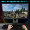 Custom 7D 7200DPI black optical ergonomic gaming mouse with LED backlights