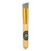 Maange wholesale single burlywood wooden handle foundation brush