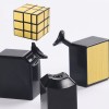 Huiye Silver Gold Cube Adult Anti Stress Speed Carbon Fibre Cube magic Mirror Cube Puzzles toy