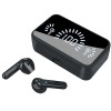1800mAH LED display type-c portable waterproof black wireless touch control small smart tws sport earbuds with mirror