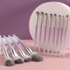 Eco Friendly Pinceau Maquillage Bright Crystal Handle Comfortable Full Long Makeup Brush Set