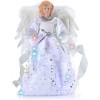 10 LED Pre-lit Lighted Silver Battery Operated Christmas Angel Tree Topper