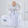 10 LED Pre-lit Lighted Silver Battery Operated Christmas Angel Tree Topper