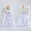 10 LED Pre-lit Lighted Silver Battery Operated Christmas Angel Tree Topper