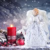10 LED Pre-lit Lighted Silver Battery Operated Christmas Angel Tree Topper