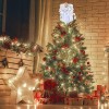 10 LED Pre-lit Lighted Silver Battery Operated Christmas Angel Tree Topper