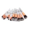 MAANGE 15pcs marble makeup brushes set plastic handle nylon hair blending foundation wholesale private logo brochas maquillaje
