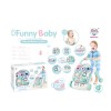 Multifunctional Piano Stroller Carrier Push Baby Anti-rollover Keyboard Activity Musical Learn Walker Toy