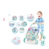 Multifunctional Piano Stroller Carrier Push Baby Anti-rollover Keyboard Activity Musical Learn Walker Toy