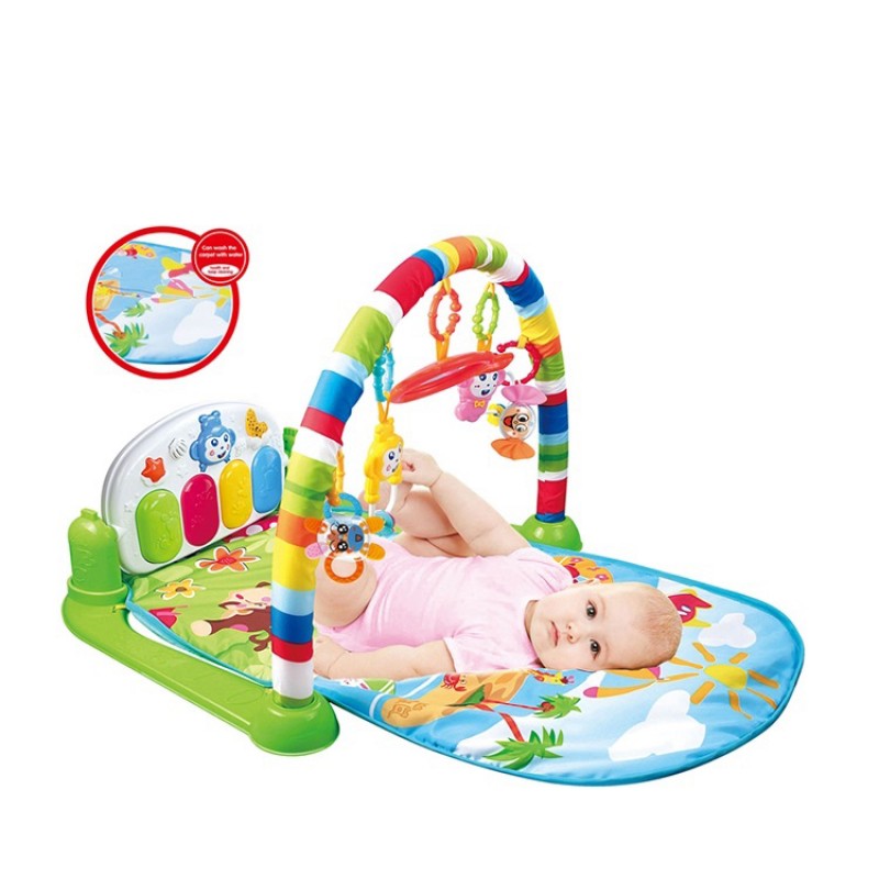 Soft Crawling Plush Quality Play Gym Piano Music Rack Activity Baby Mat,Baby Mat With Piano