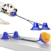 Durable Pet Molar Clean Teeth Leakage Food Ball Double Suction Cup Tug Dog Chew Toy