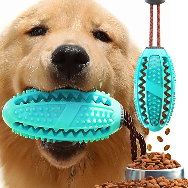 Multifunctional Teeth Cleaning Pet Dog Interactive Toy Food Dispenser Ball Dog Chew Toys