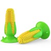 Interactive Corn Suction Cup Toy Dog Toothbrush Chew Indestructible Squeaky Molar Stick Toy