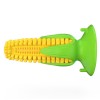 Interactive Corn Suction Cup Toy Dog Toothbrush Chew Indestructible Squeaky Molar Stick Toy