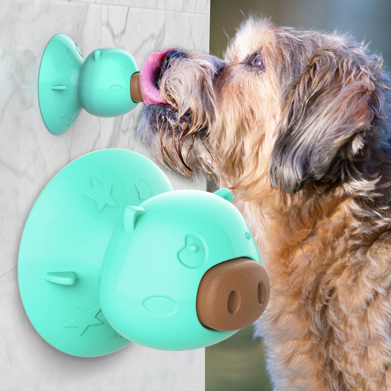 Healthy Dog Sucker Toy Pig Nose Shape Food Licker Molar Puzzle Bite Resistant Lick Chew Toy
