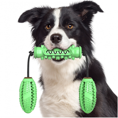 High Quality Training Interactive Molar Bite Stick Double Ball Pull Rope Dog Chew Toys