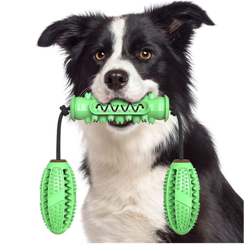 High Quality Training Interactive Molar Bite Stick Double Ball Pull Rope Dog Chew Toys
