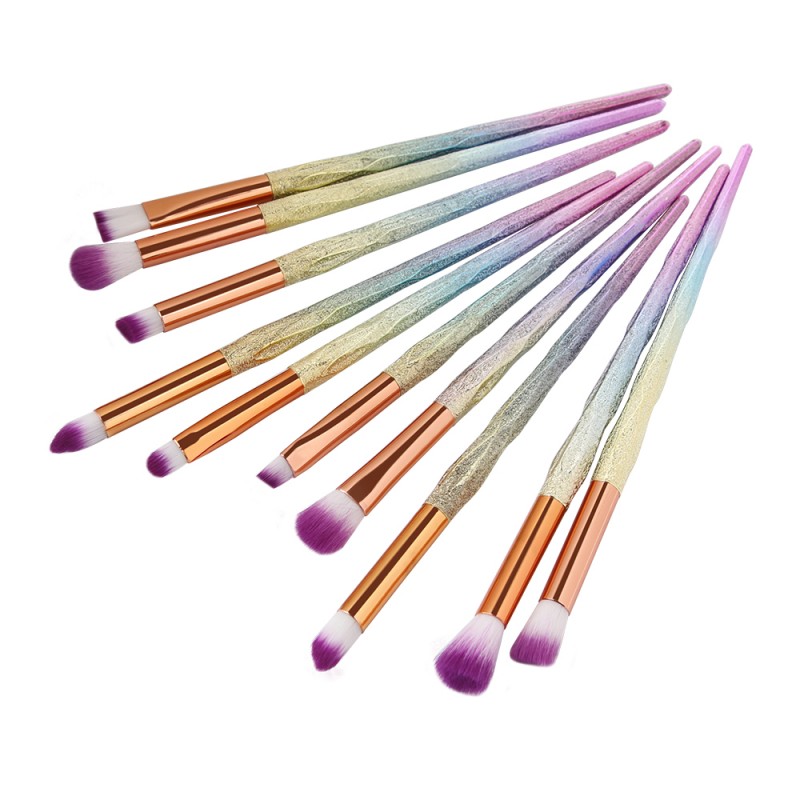 maquillaje al por mayor para vender wholesale bling soft synthetic eyeshadow makeup brushes set face