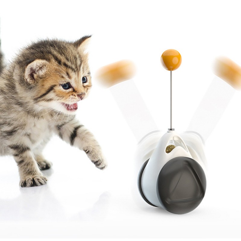 Tumbler Interactive Cat Exercise Wheel Balanced Cat Chaser Catnip Toy Cat Chasing Toy