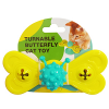 New Design Funny Cat Rotating Butterfly Shape Turntable Toy Cat Windmill Toy