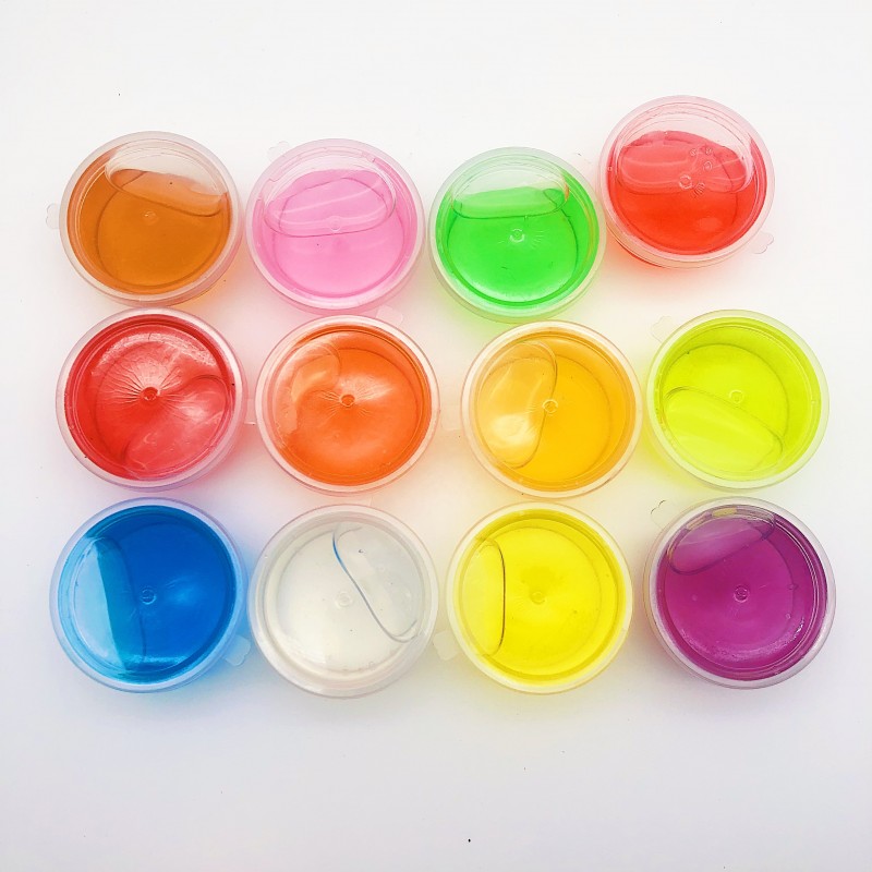 12 Crystal Colour Mud Children Snot Sets Transparent Jelly Clay Crystal Mud Slime