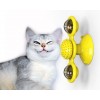 Spinning Cat Toy  Scratching Tickle Cats Hair Brush With Flash Lights Windmill Catnip Toys