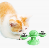 Spinning Cat Toy  Scratching Tickle Cats Hair Brush With Flash Lights Windmill Catnip Toys