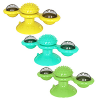Spinning Cat Toy  Scratching Tickle Cats Hair Brush With Flash Lights Windmill Catnip Toys