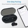 High quality handfree led power display 1800mAH tws bt waterproof colourful glowing wireless sport earphone