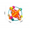 Huiye Teether Ball Baby plastic rattles baby toys Newborn eco friendly sensory teether  ball Teething Intelligence baby toy