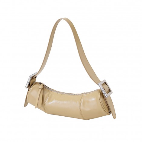 Online shopping uk Genuine Leather Round Barrel women underarm hobo slouch shoulder hand bag Purse