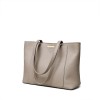 Capacity ladies soft leather latest design ladies Grey tote hand bag purse tote handbags