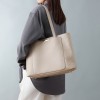 Capacity ladies soft leather latest design ladies Grey tote hand bag purse tote handbags