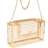 Hollow Out Metal Cage Bag Shoulder Crossbody Bags Wedding Party Cage Cutout Metal Hollow party purse clutch