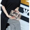 Hollow Out Metal Cage Bag Shoulder Crossbody Bags Wedding Party Cage Cutout Metal Hollow party purse clutch
