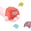 Huiye Stacking cup toy Plastic colorful animal pattern  Educational Cute Cup Toy Stacking Pile Up Cups Count Baby Bathing Toy