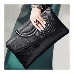 2021 Crocodile Pattern Leather Clutch Cow Leather evening Bag clutch bags for woman