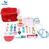 Huiye wooden doctor toys kids Simulation nurse pretend role play doctor set toys red medical kit educational doctor toys