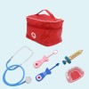 Huiye wooden doctor toys kids Simulation nurse pretend role play doctor set toys red medical kit educational doctor toys