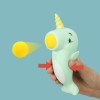 Huiye shooting ball toys popper ball air powered soft rubber animal shooter release squeeze ball toys