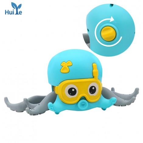 Huiye walking octopus cute octopus clockwork octopus walk cute cartoon bath toys bath child splashing bath baby toys