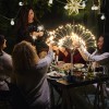 Amazon Home Decoration 3*AA Battery Remote Control 8 Function Table Led Starburst Night Light  Led Firework Light lamp