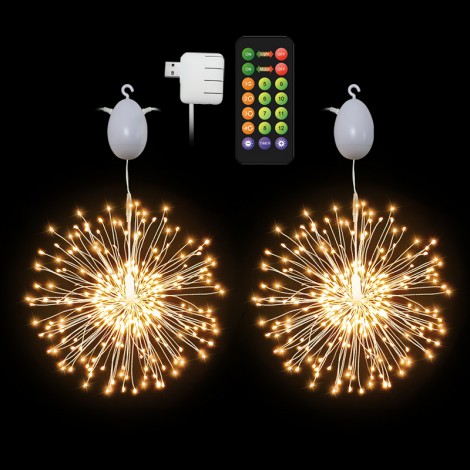 Portable Usb Electric Led Firework Lights Garden Led Fireworks Night Light Christmas Decoration Copper Wire Starburst Light