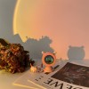 Hot sell rabbit night light modern photography home led color projection night light floor rainbow projector lamp