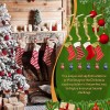 4 Pieces Gold Christmas Stocking Holders Mantel Stocking Hanger for Christmas Party Decorations