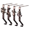 Christmas Decoration Set of 4 Metal Christmas Stocking Holders Fireplace Stocking Hook